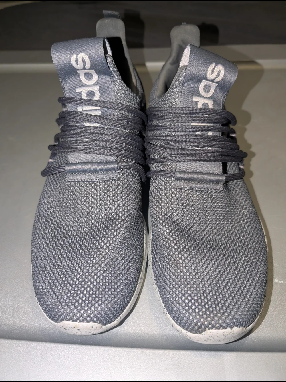 adidas Lite Racer Adapt 3.0 Men's Slip-On Sneakers - Size 10.5 (Grey / Speckled)